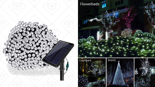 Illuminate Your House With 77 Feet of Solar-Powered Outdoor String Lights
